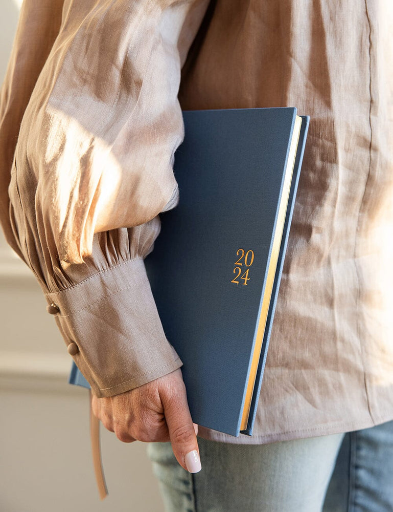 2024 Daily Vertical Planner - French Blue (Pre-Order) Planners Bespoke Letterpress 