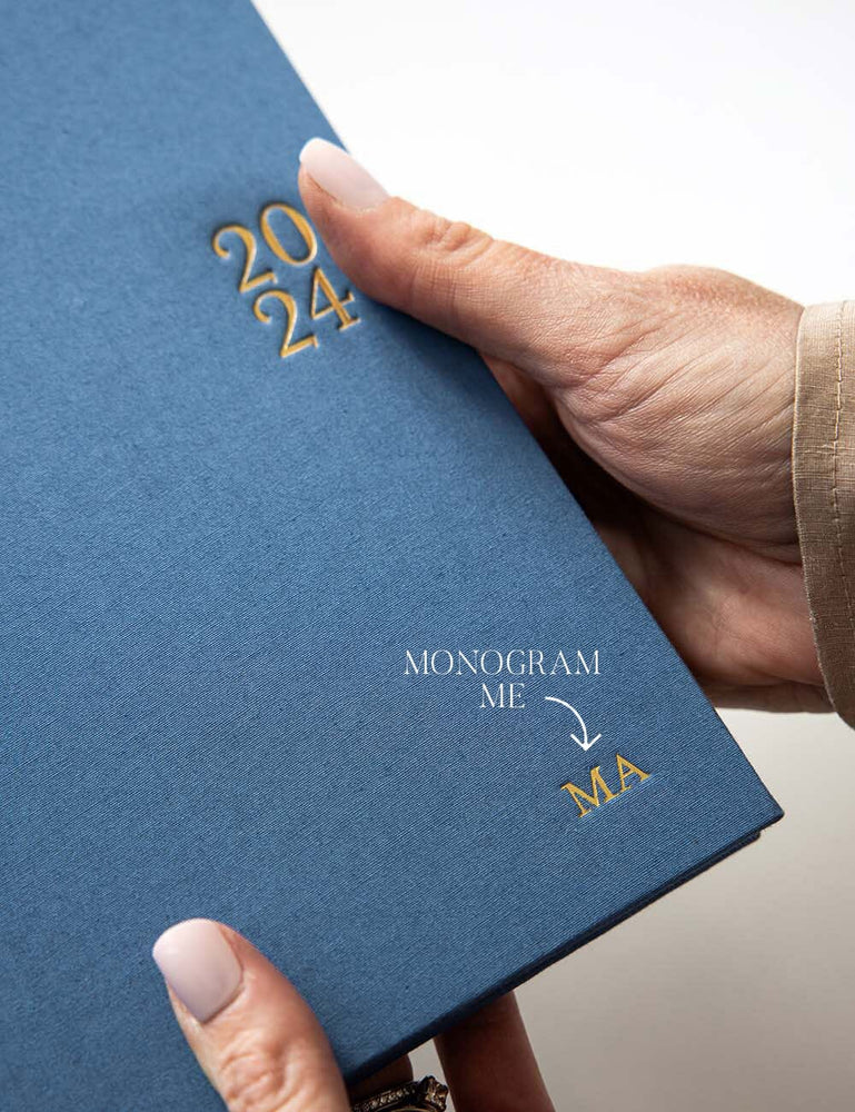 2024 Daily Vertical Planner - French Blue (Pre-Order) Planners Bespoke Letterpress 