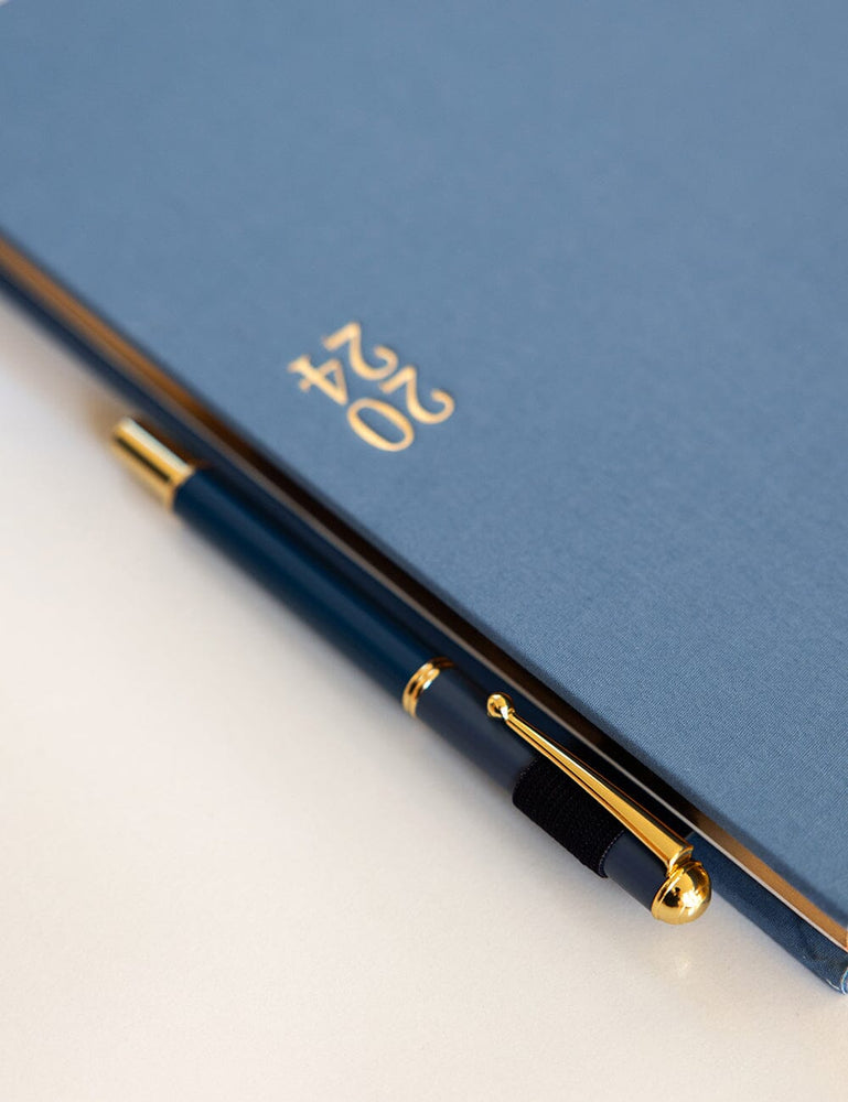 2024 Daily Vertical Planner - French Blue (Pre-Order) Planners Bespoke Letterpress 