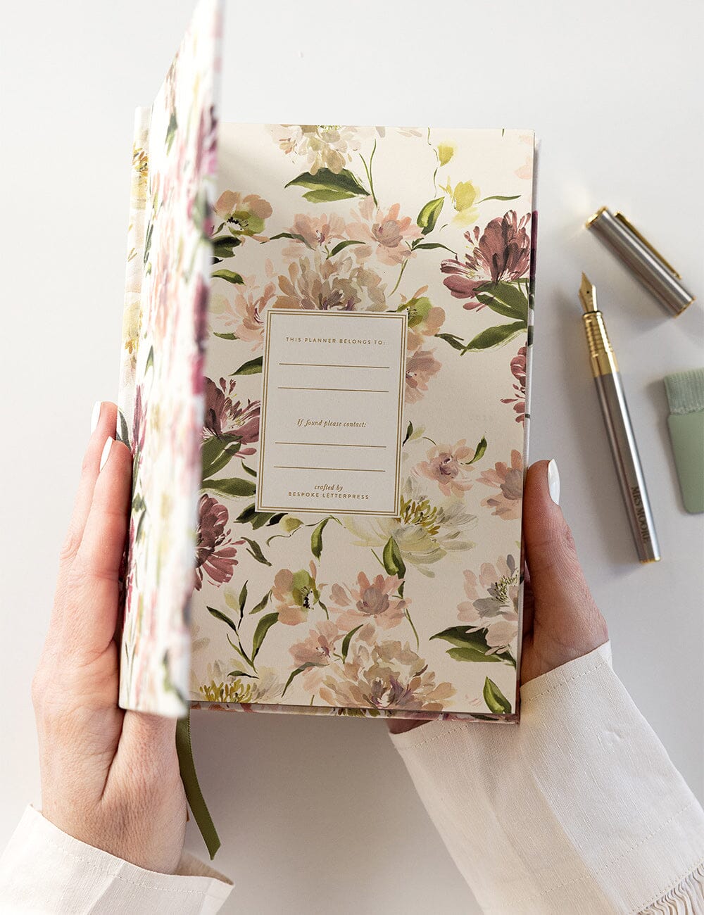 2025 Petite Linen Bound Planner - Peony Planners Bespoke Letterpress 