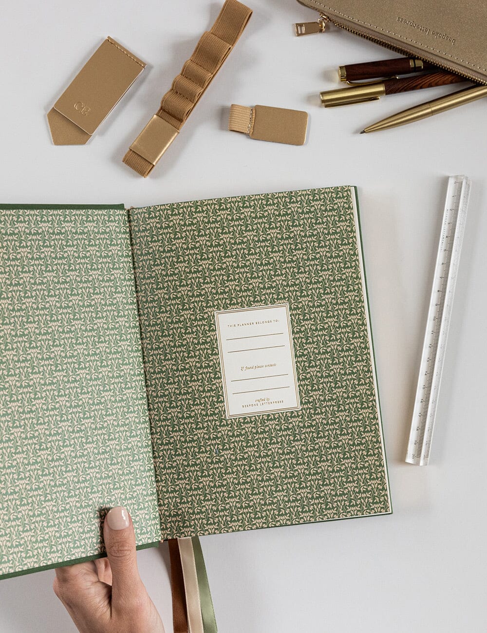 2026 Weekly Academic Student Linen Bound Planner - Finch Planners Bespoke Letterpress 