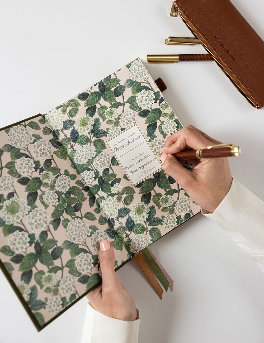 2026 Desktop Linen Bound Planner - Hunter Green Planners Bespoke Letterpress 