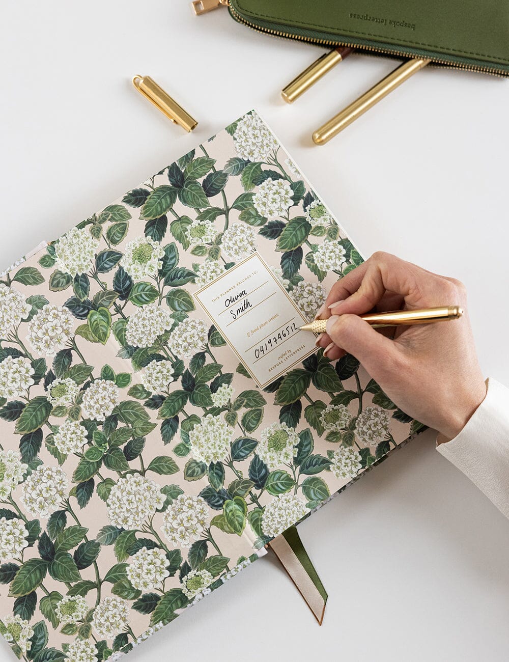 2026 Teachers Desktop Planner - Hydrangea Planners Bespoke Letterpress 