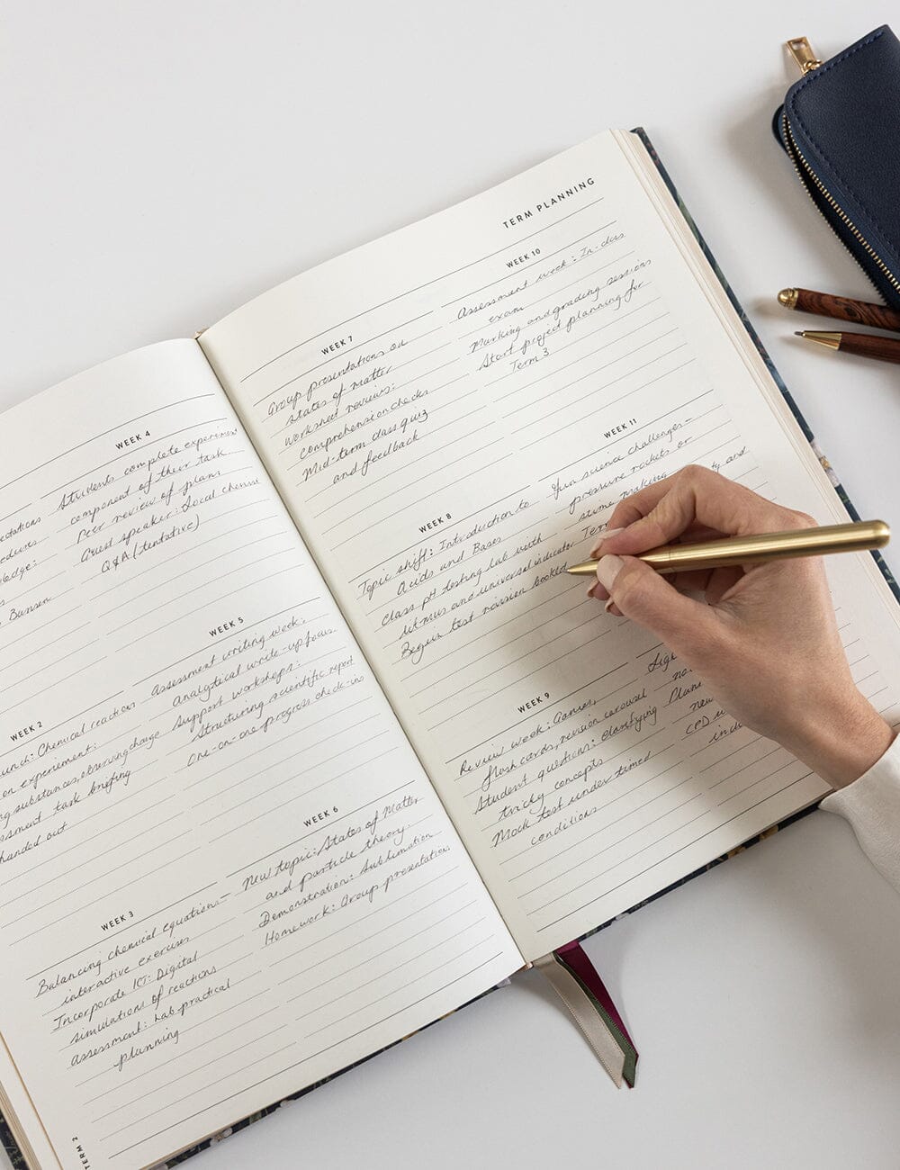 2026 Teachers A4 Planner - Dusk In Bloom