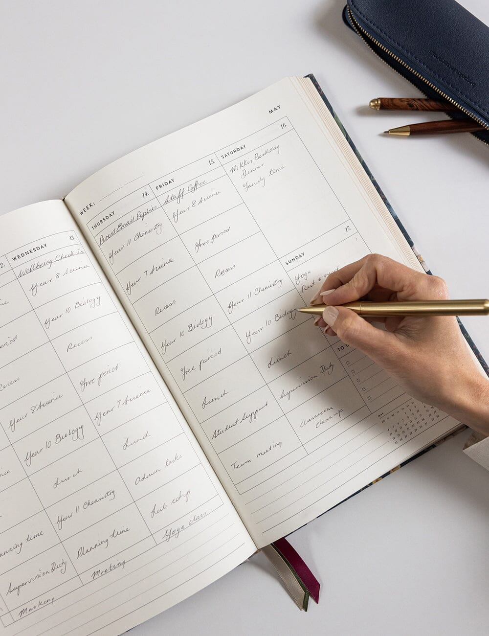 2026 Teachers A4 Planner - Dusk In Bloom