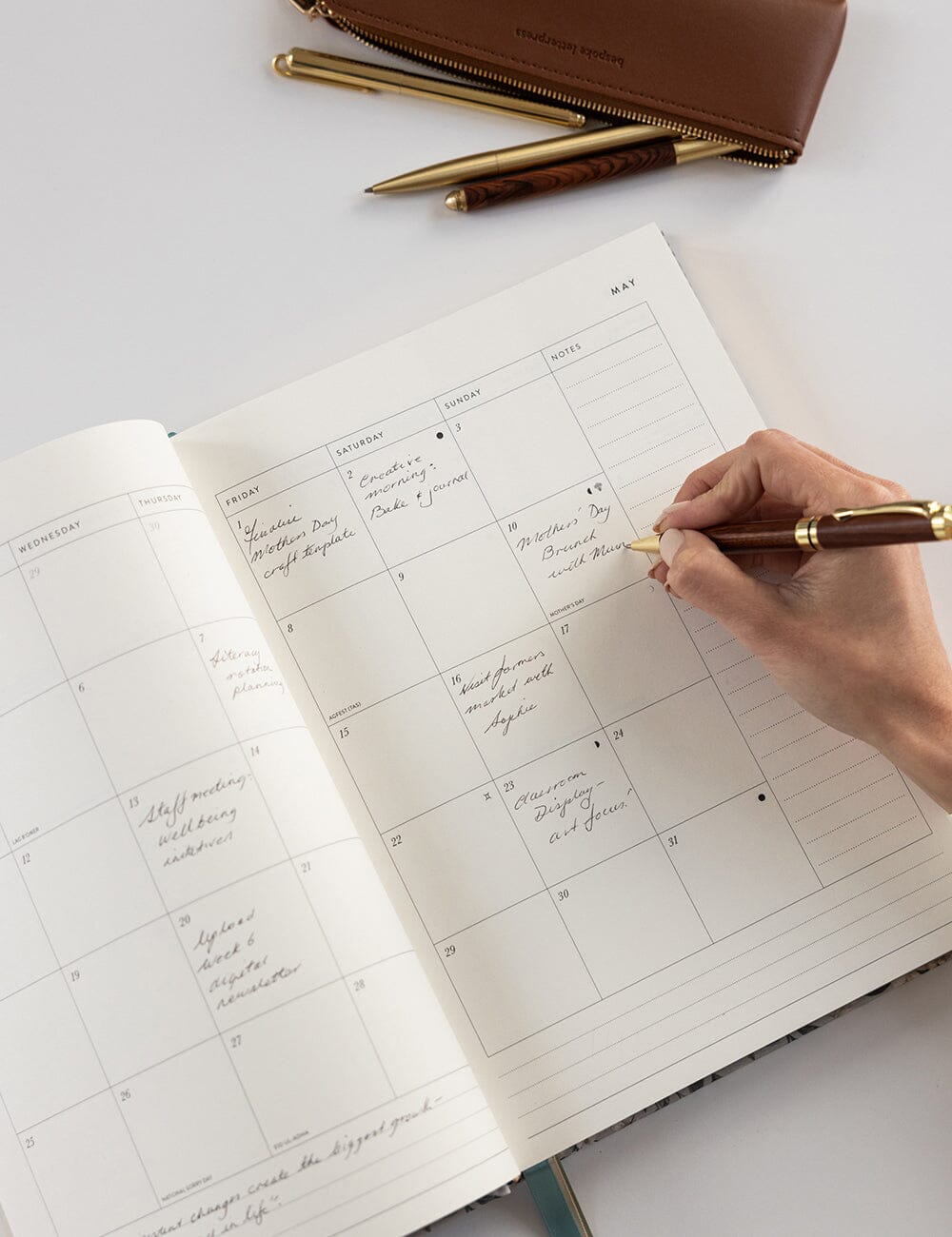 2026 Teachers A4 Planner - Ivory Garden