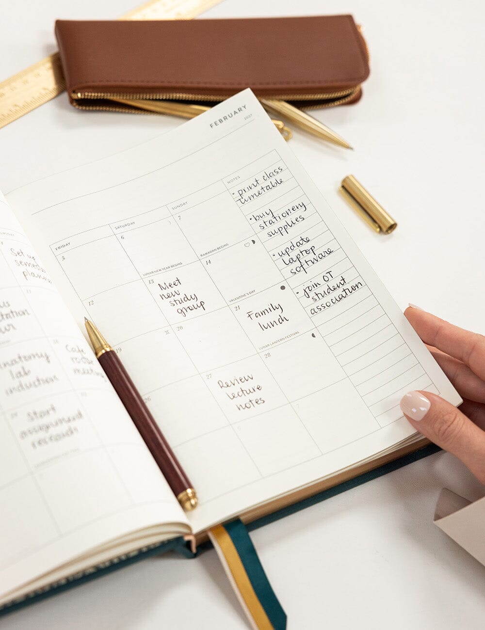 2027 Weekly Student Planner - Ashford Teal