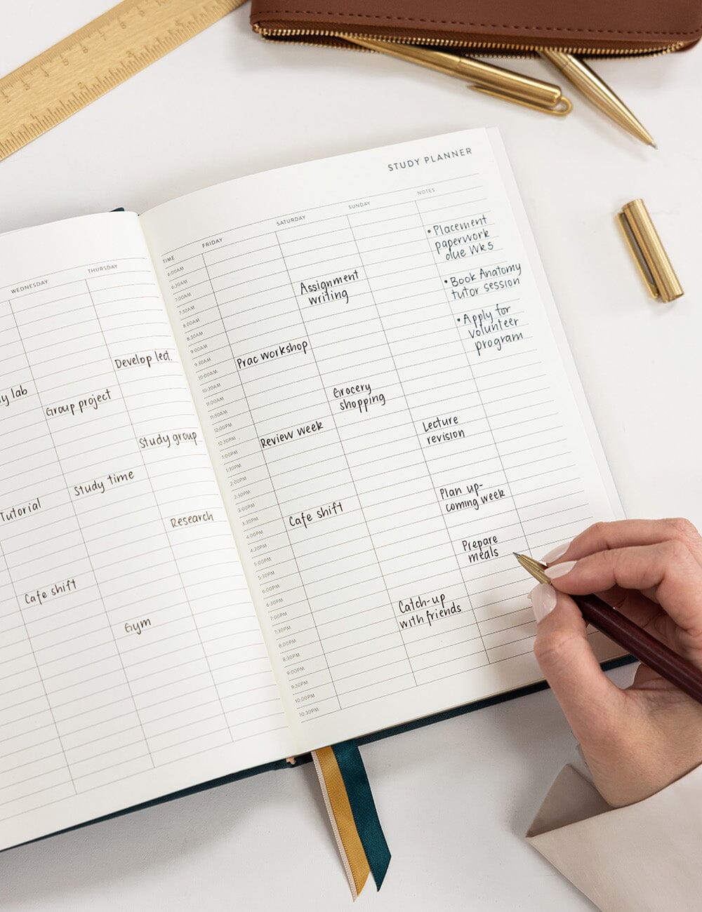 2027 Weekly Student Planner - Ashford Teal