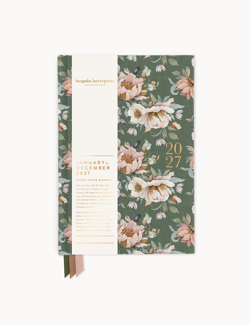 2027 Petite Planner - Ashbourne Garden Planners Bespoke Letterpress 