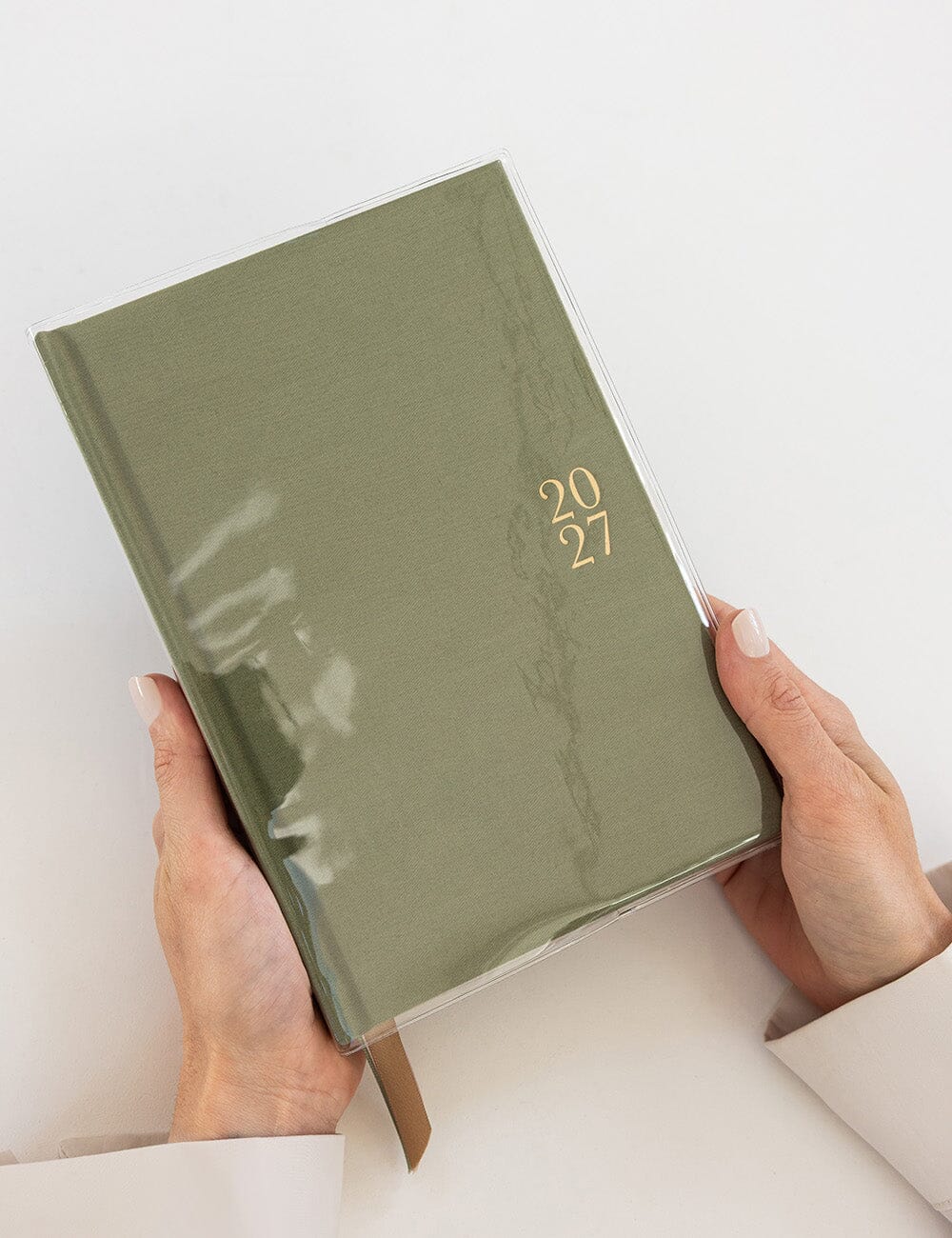 2027 Petite Vertical Planner - Laurel Green