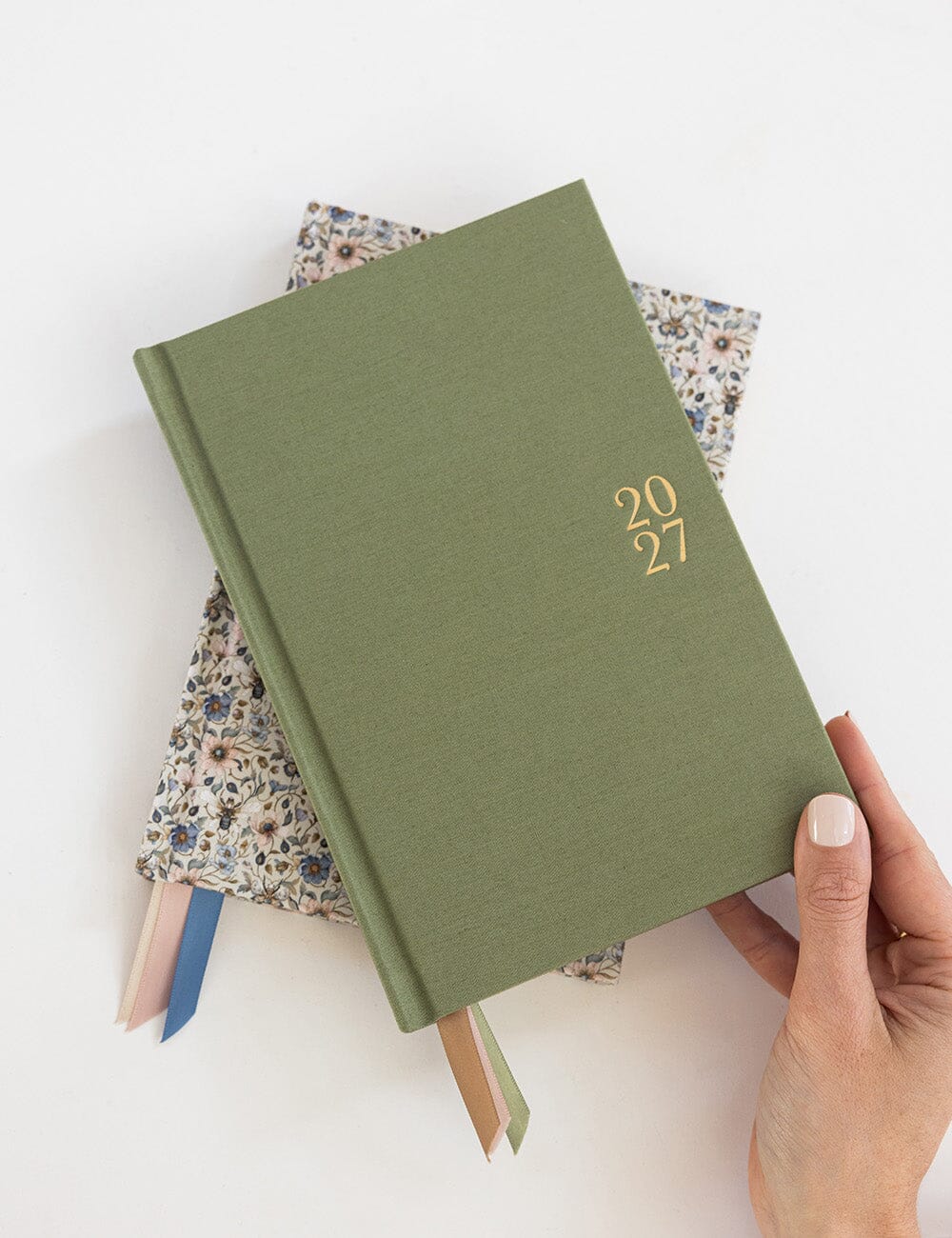 2027 Petite Vertical Planner - Laurel Green