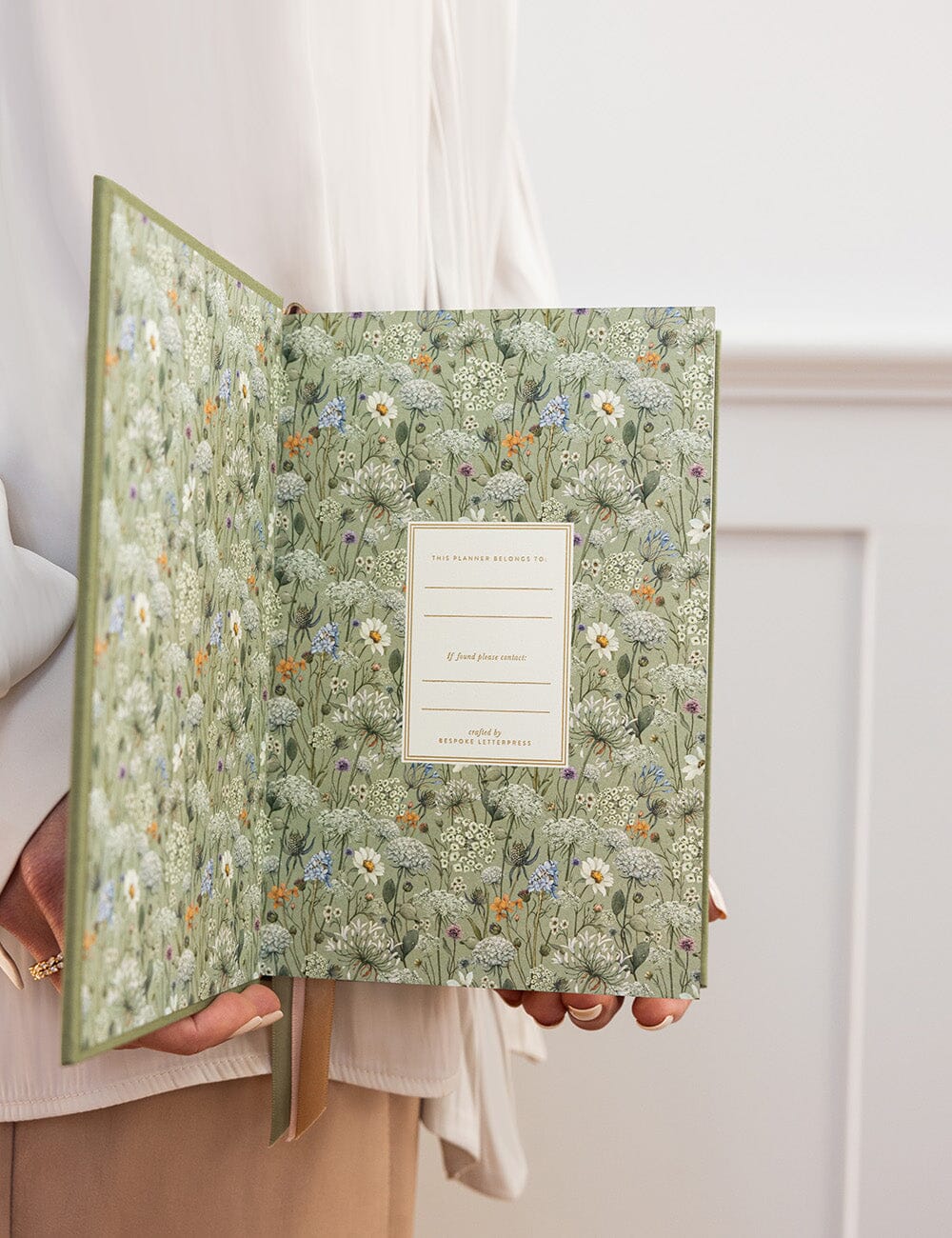 2027 Petite Vertical Planner - Laurel Green Planners Bespoke Letterpress 