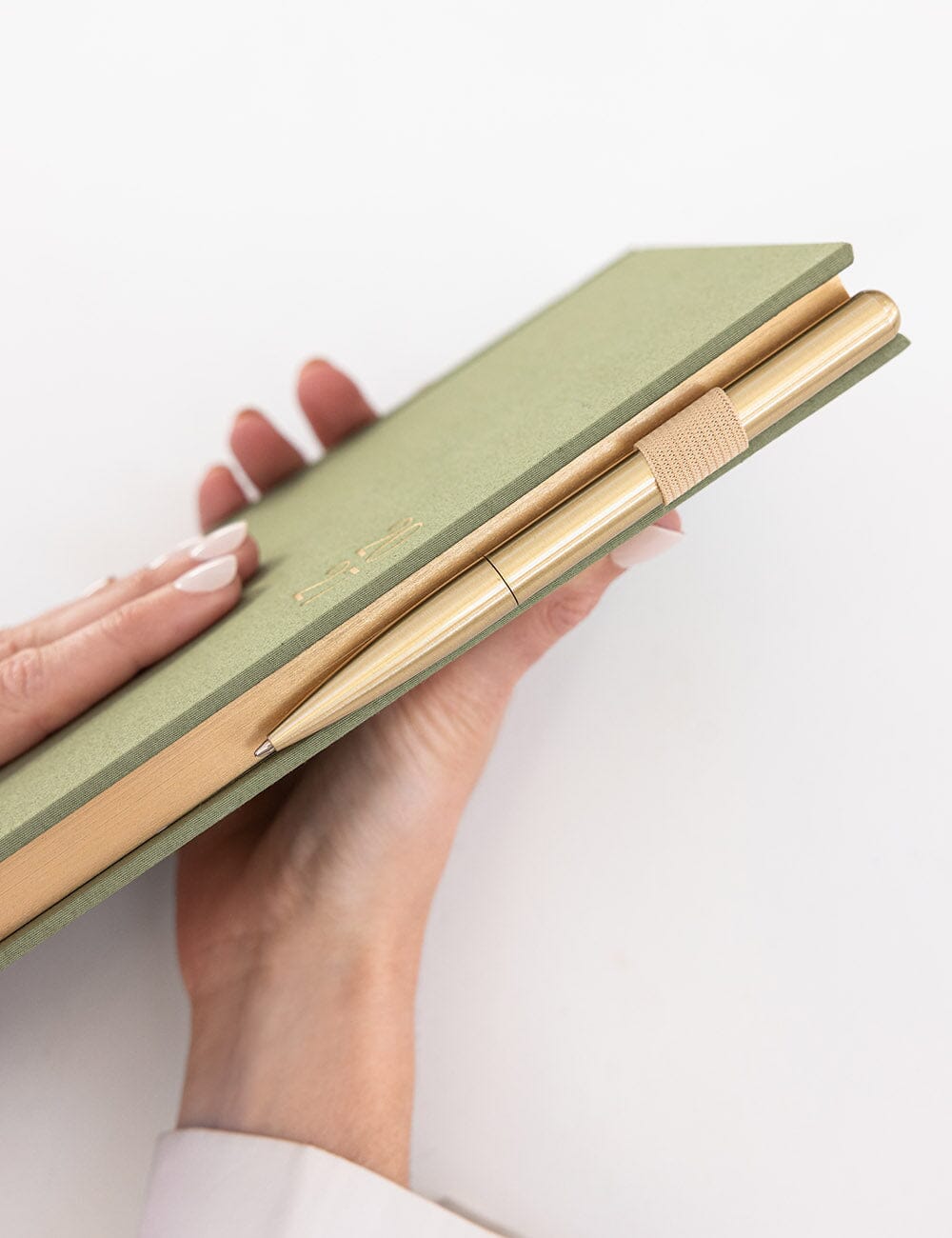 2027 Petite Vertical Planner - Laurel Green