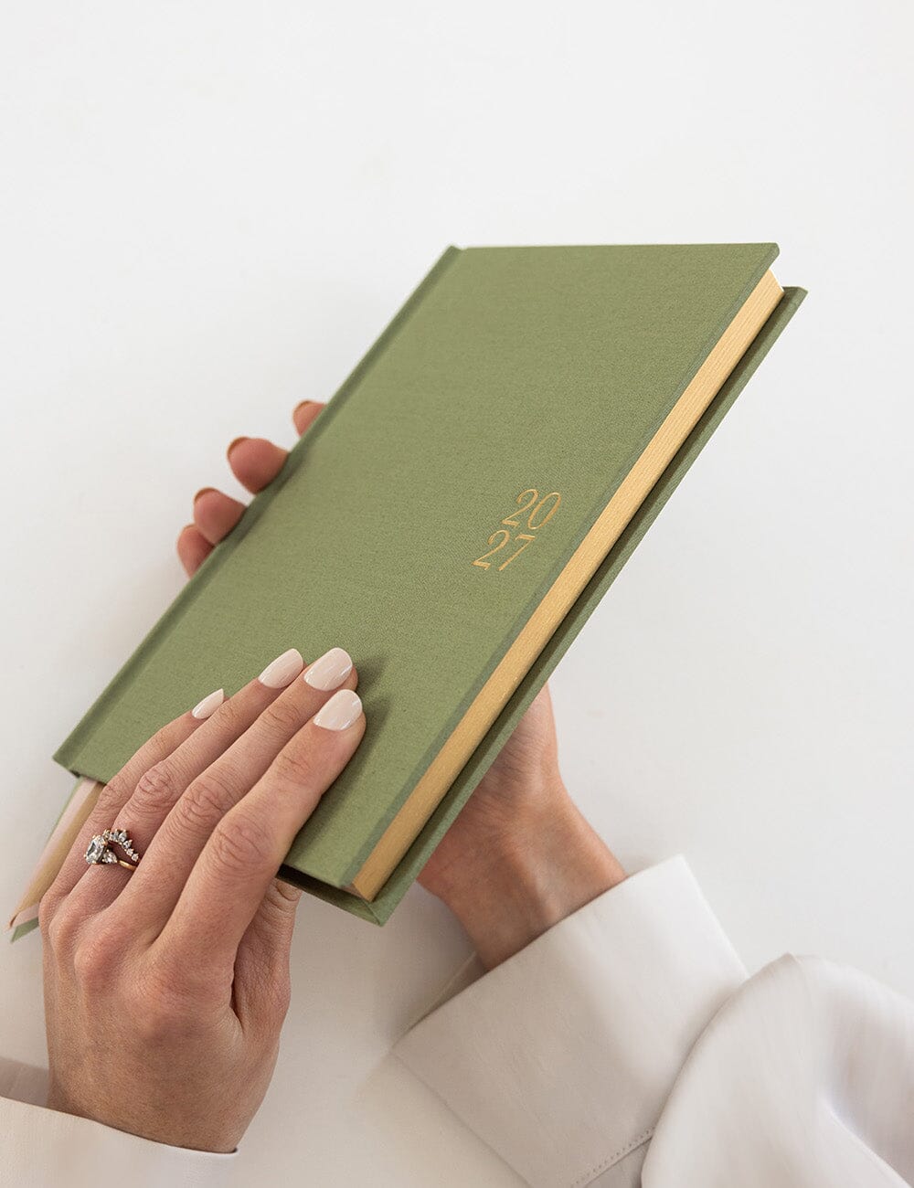 2027 Petite Vertical Planner - Laurel Green
