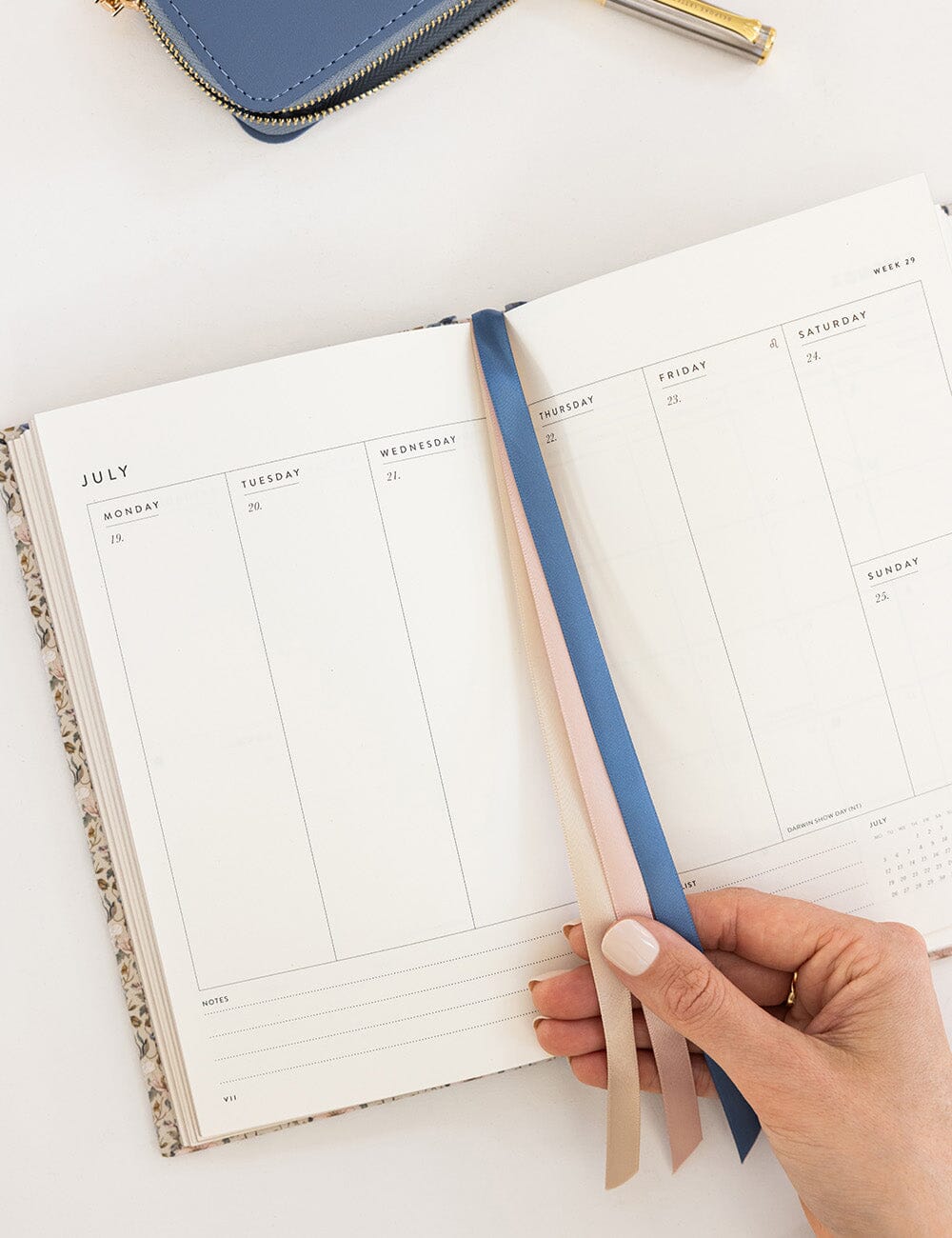 2027 Petite Vertical Planner - Duchess Blooms