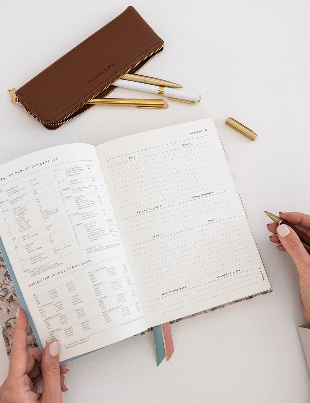 2027 Teachers Desktop Planner - Ashbourne Garden