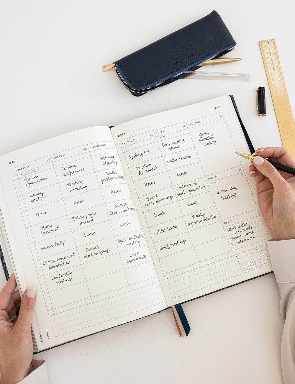 2027 Teachers A4 Planner - Golden Wattle Windsor