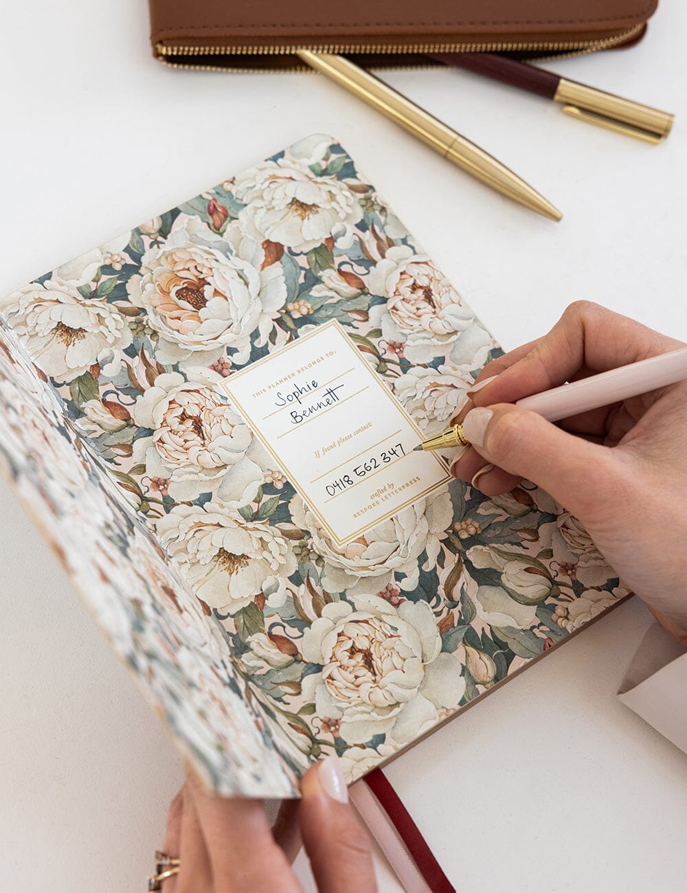 2027 Weekly Planner Notebook - Heritage Roses