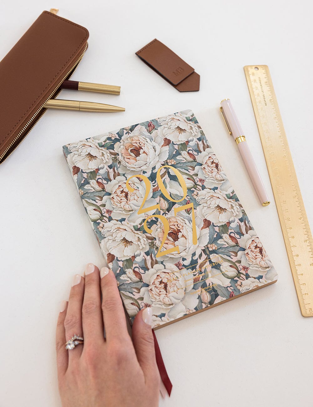 2027 Weekly Planner Notebook - Heritage Roses
