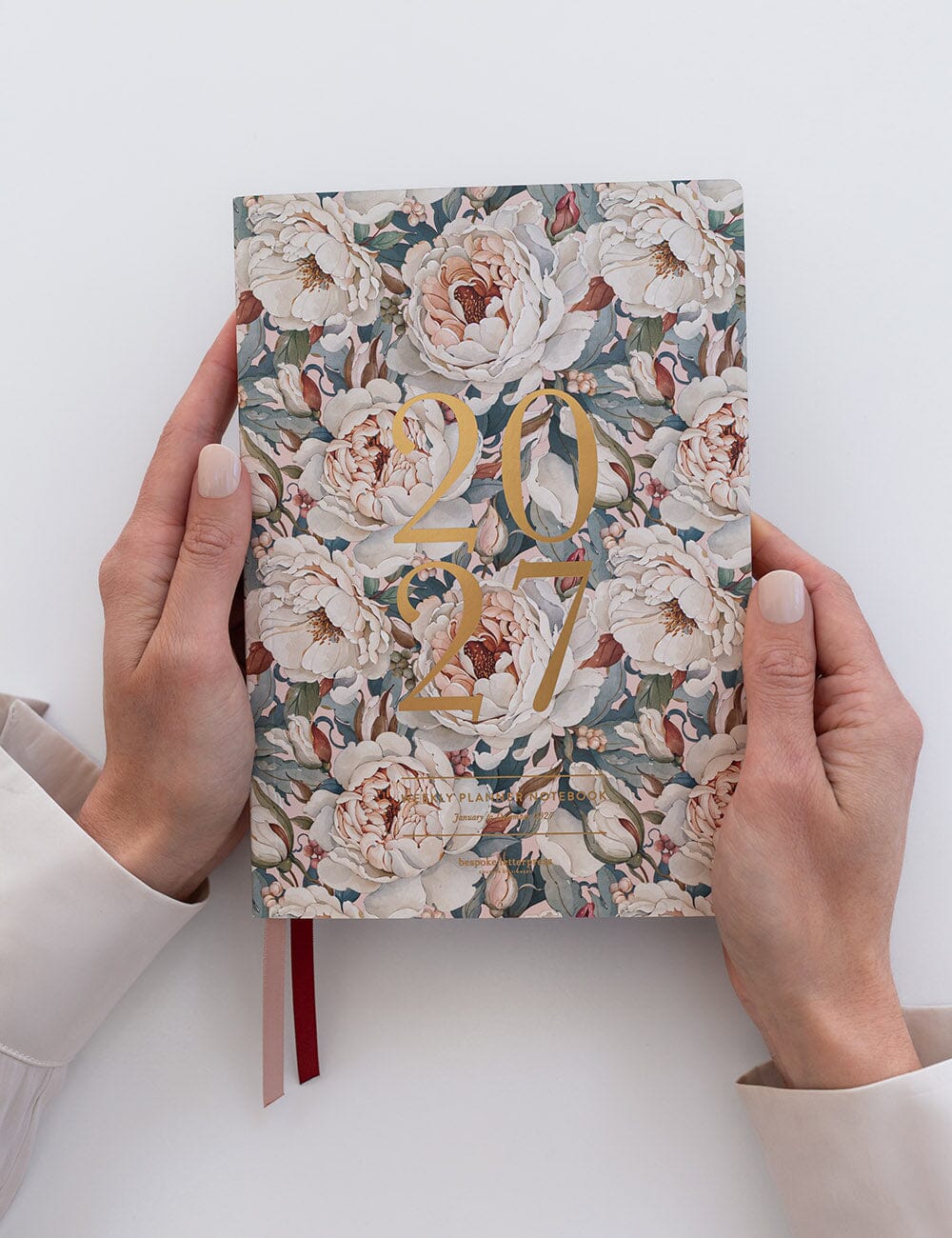 2027 Weekly Planner Notebook - Heritage Roses