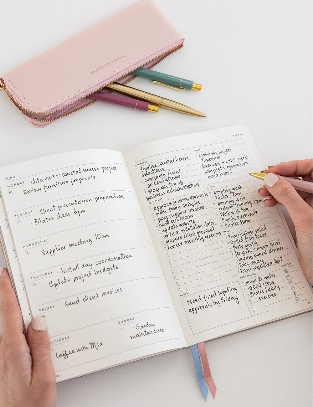 2027 Weekly Productivity Planner - Regency Blooms