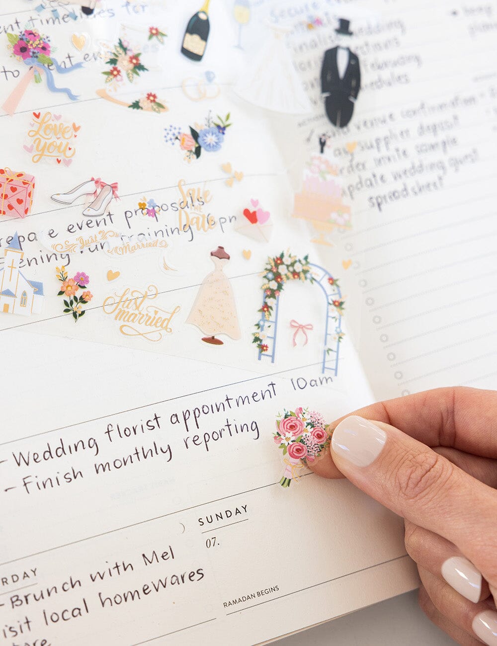 2027 Weekly Productivity Planner - Forget Me Not