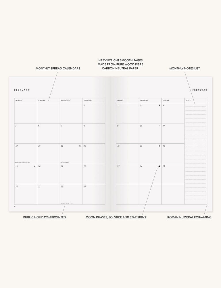 2024 Daily Vertical Planner - French Blue (Pre-Order) Planners Bespoke Letterpress 