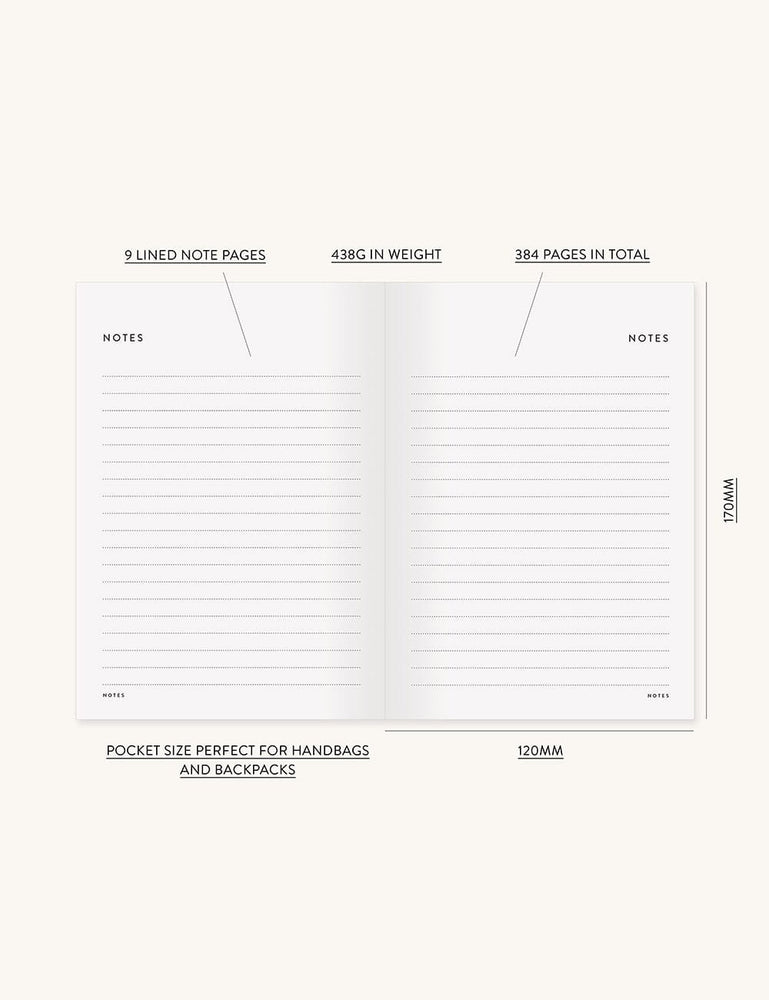 2024 Day to a Page Linen Bound Planner - Moss Green (Pre-Order) Planners Bespoke Letterpress 