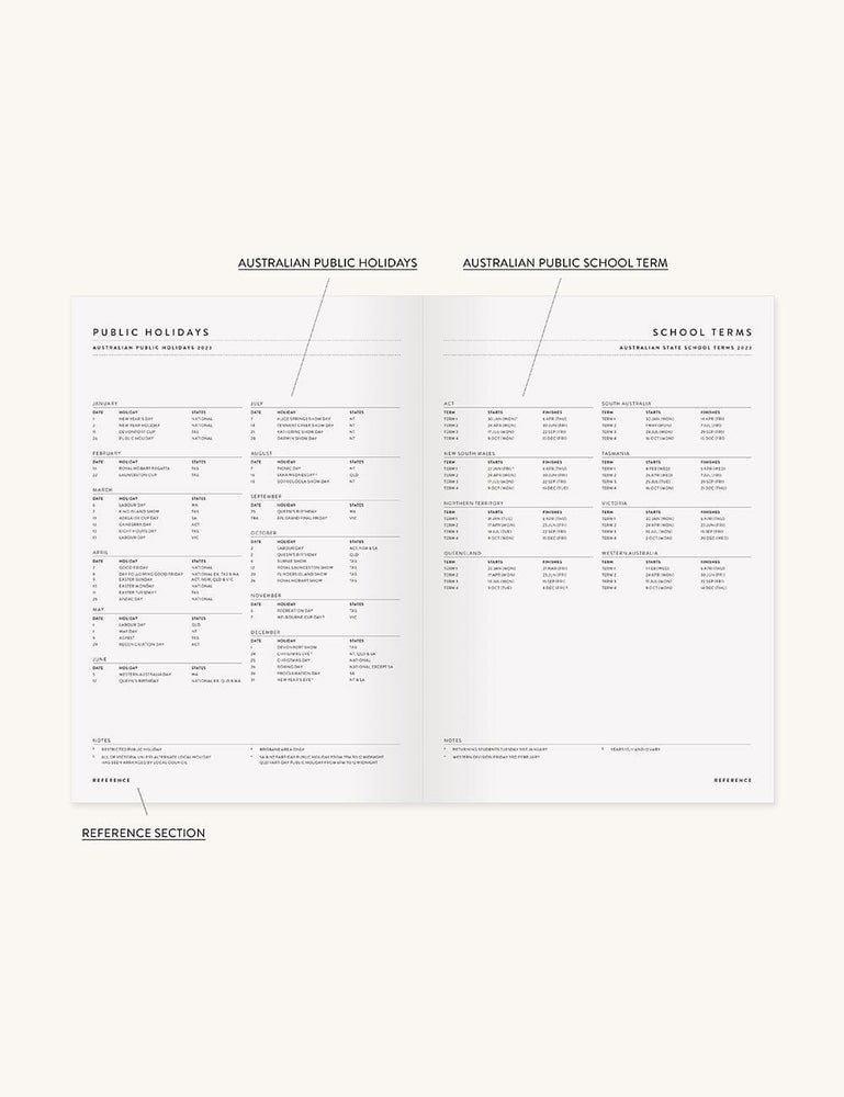 2024 Desktop Linen Bound Planner - Botanica Planners Bespoke Letterpress 