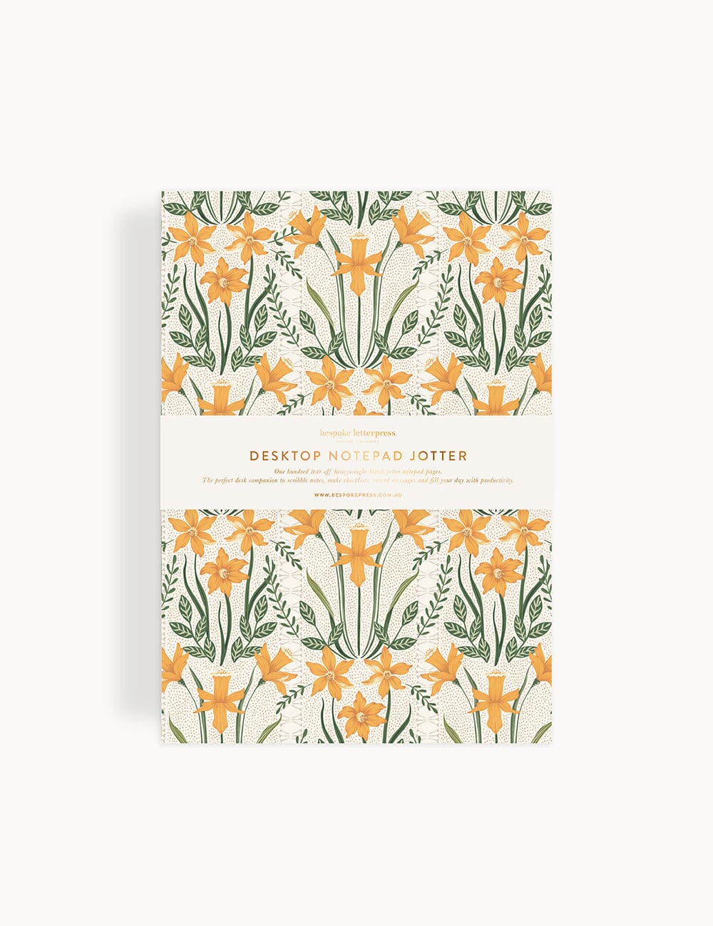 Daffodil Notepad Jotter Jotters Bespoke Letterpress 