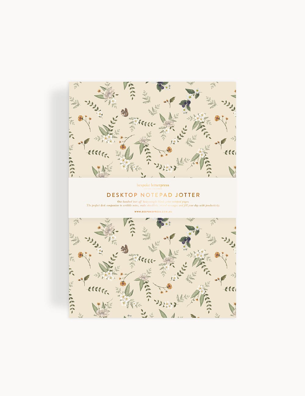 Button Fern Notepad Desktop Jotter Jotters Bespoke Letterpress 