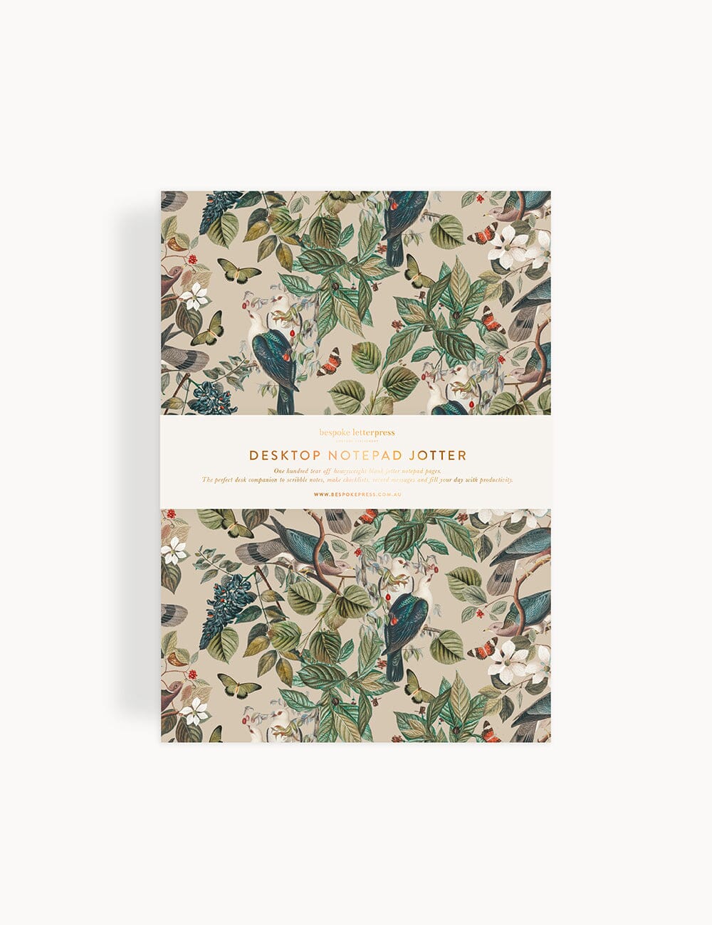 Botanical Grove Notepad Desktop Jotter Jotters Bespoke Letterpress 