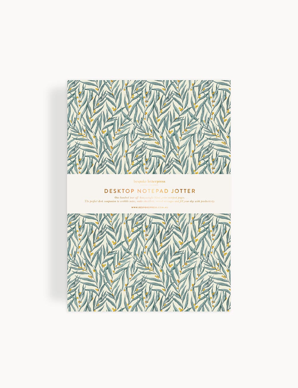 Golden Wattle Notepad Desktop Jotter Jotters Bespoke Letterpress 