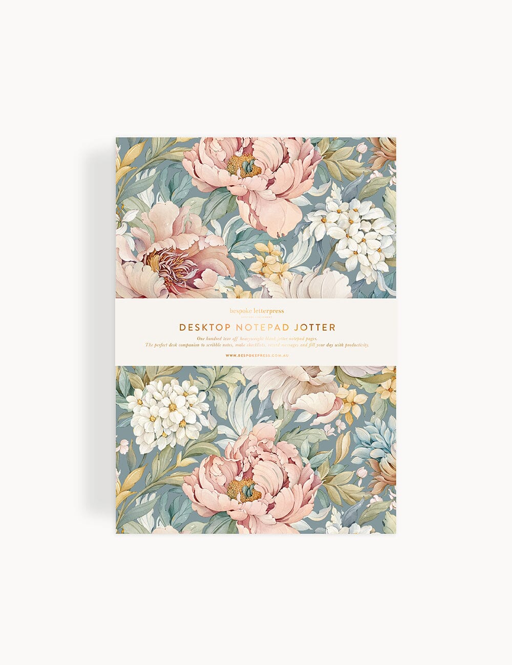 Regency Blooms Notepad Desktop Jotter Jotters Bespoke Letterpress 