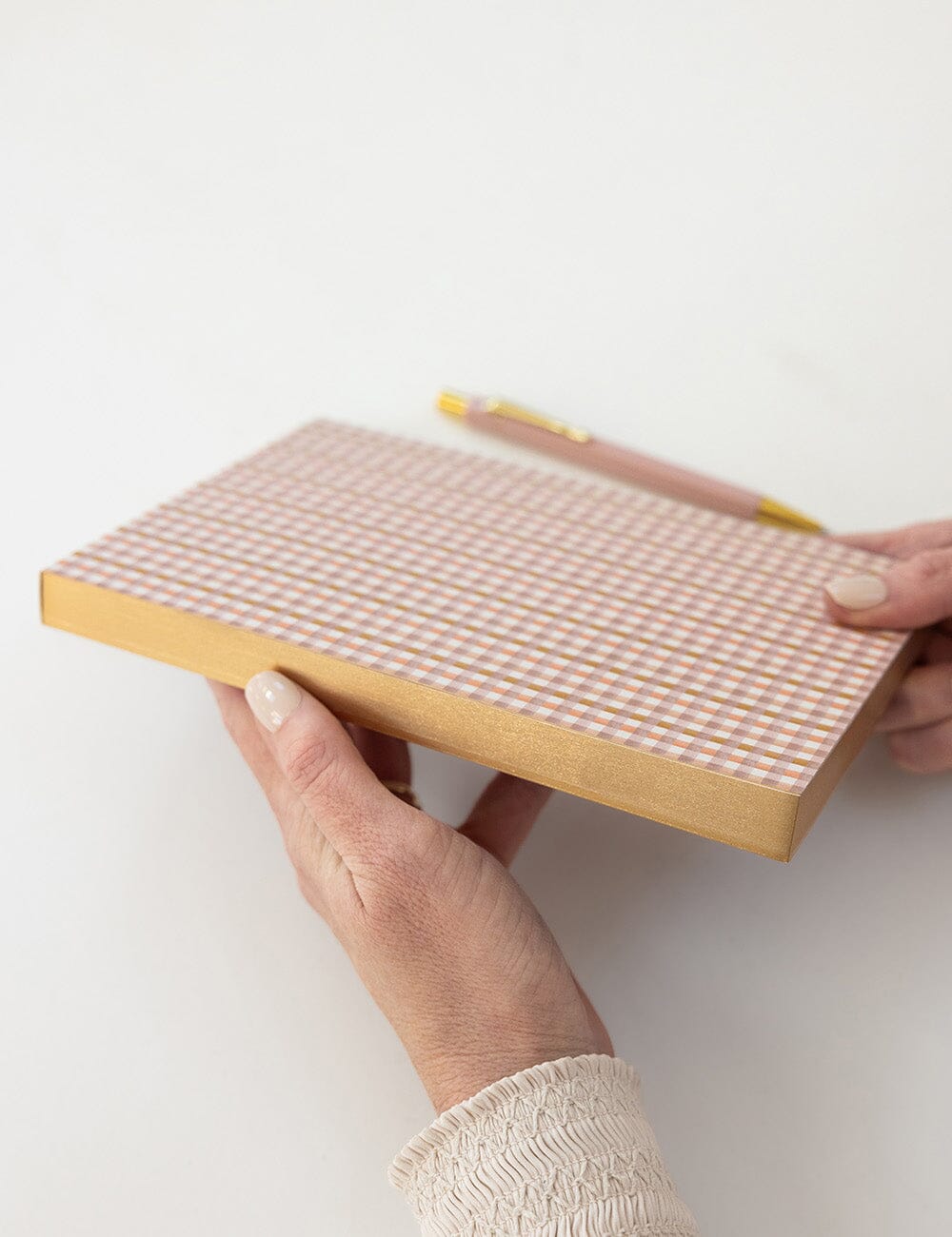 Primrose Gingham Notepad Desktop Jotter
