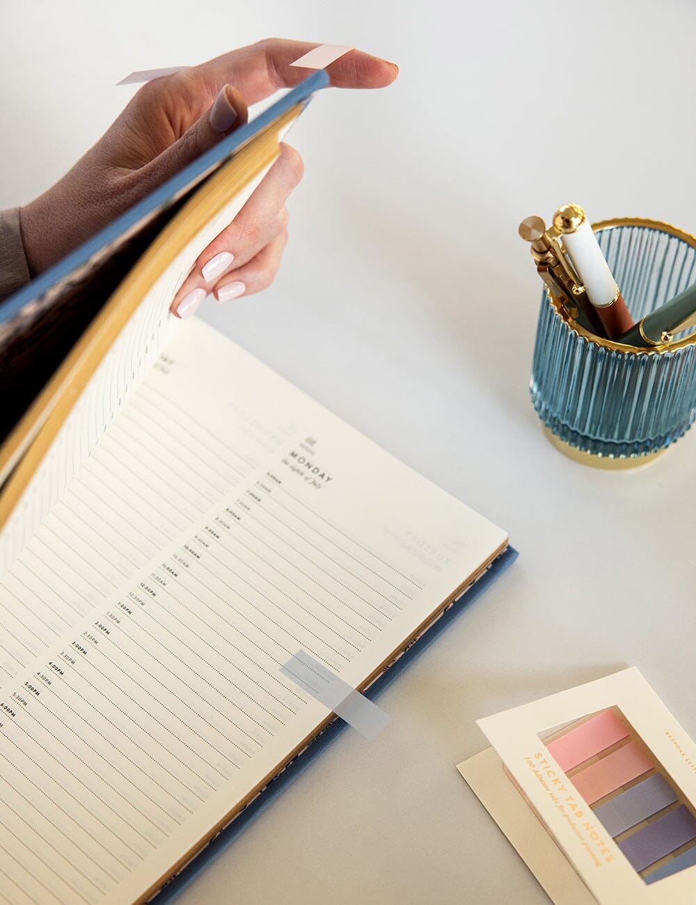 Pen Organiser - Casper Blue Glass