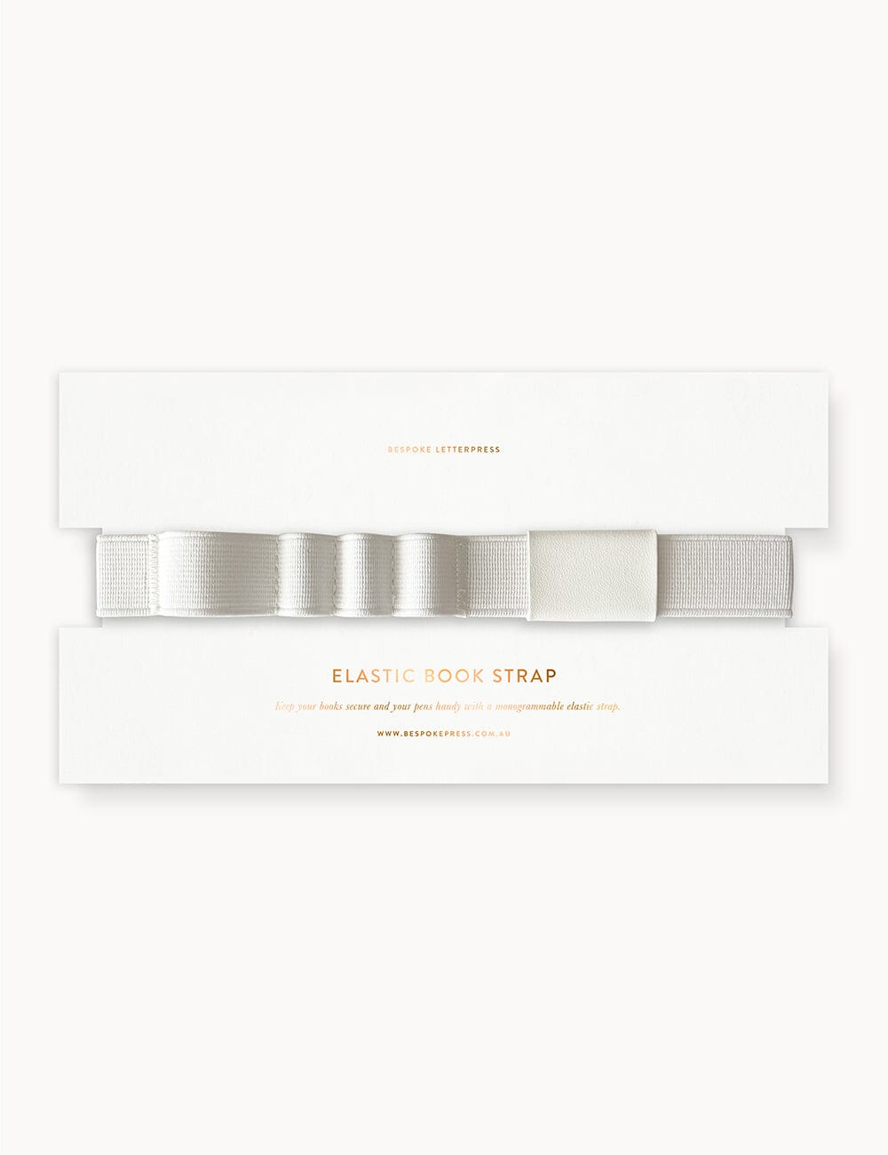 Elastic Book Strap - White