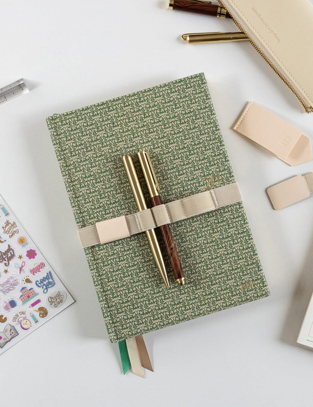 Elastic Book Strap - Ivory