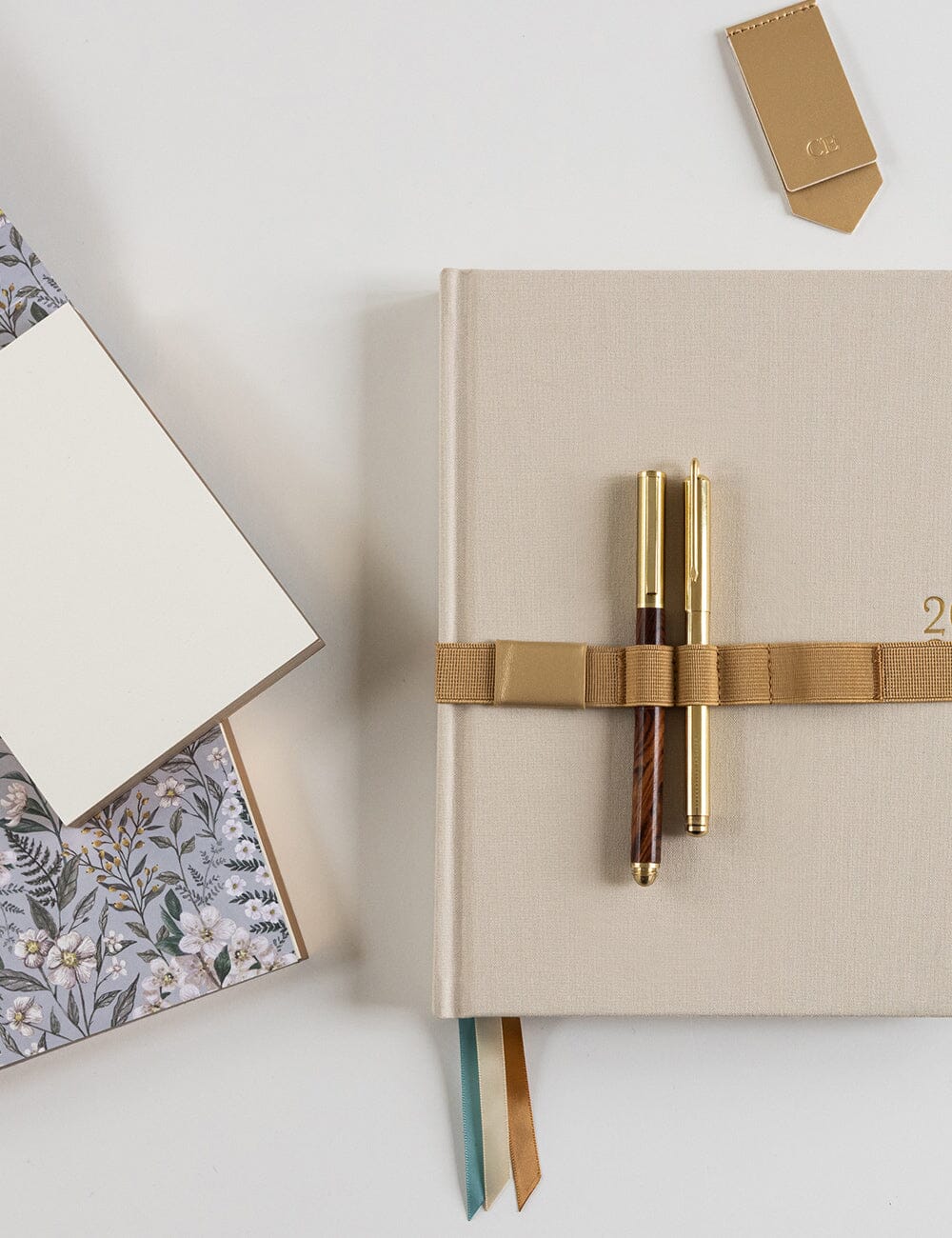 Elastic Book Strap - Gold