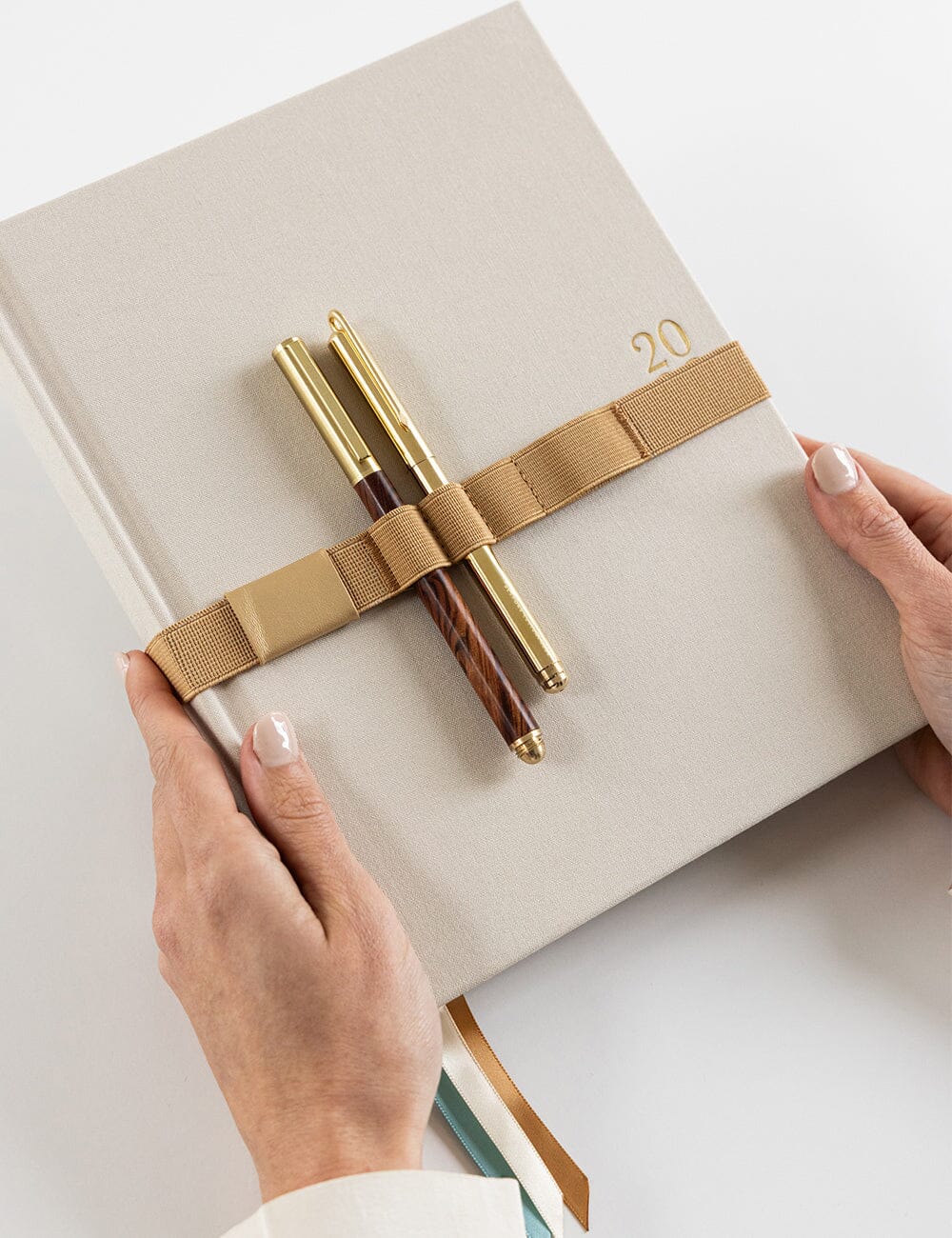 Elastic Book Strap - Gold