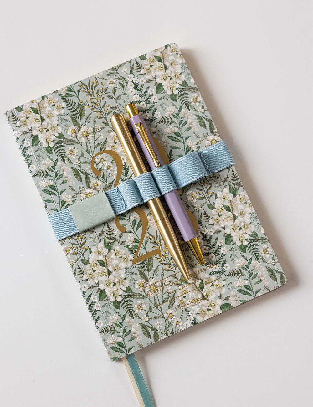 Elastic Book Strap - Dusk Elastic Pen Loops Bespoke Letterpress 