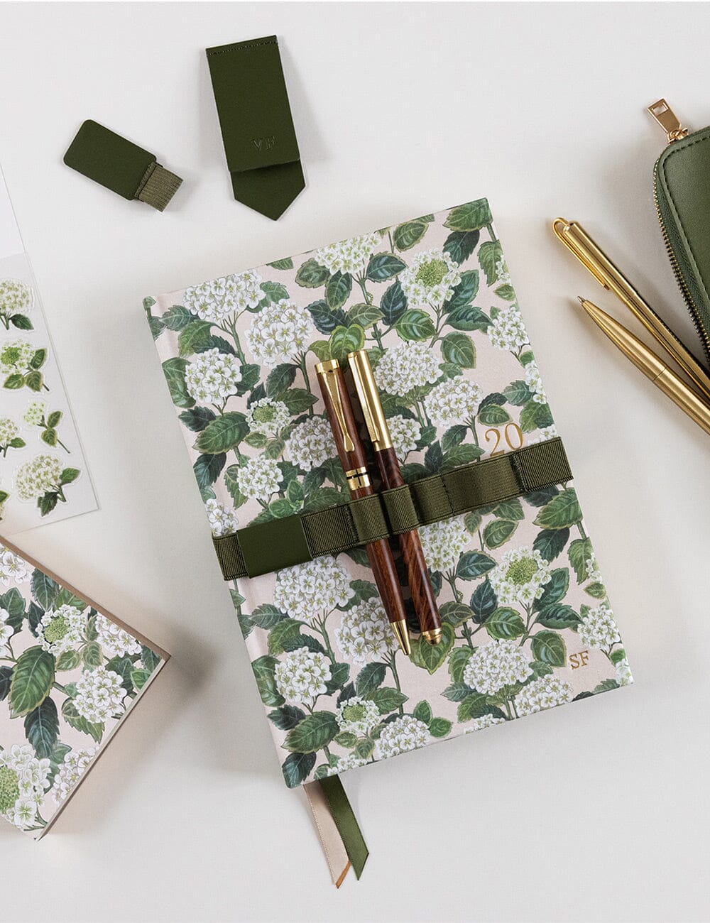 Elastic Book Strap - Olive