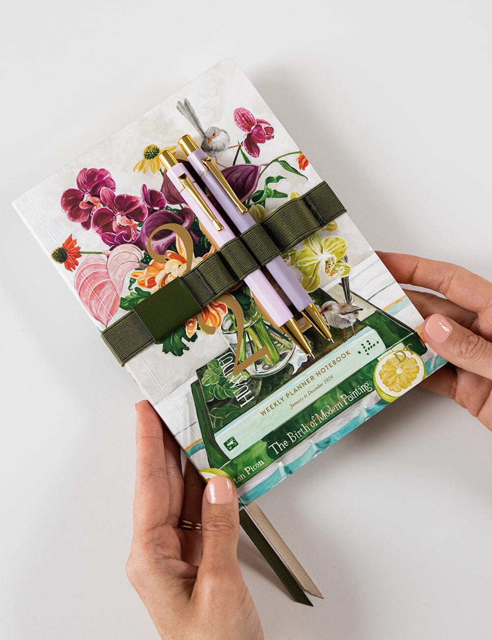 Elastic Book Strap - Olive