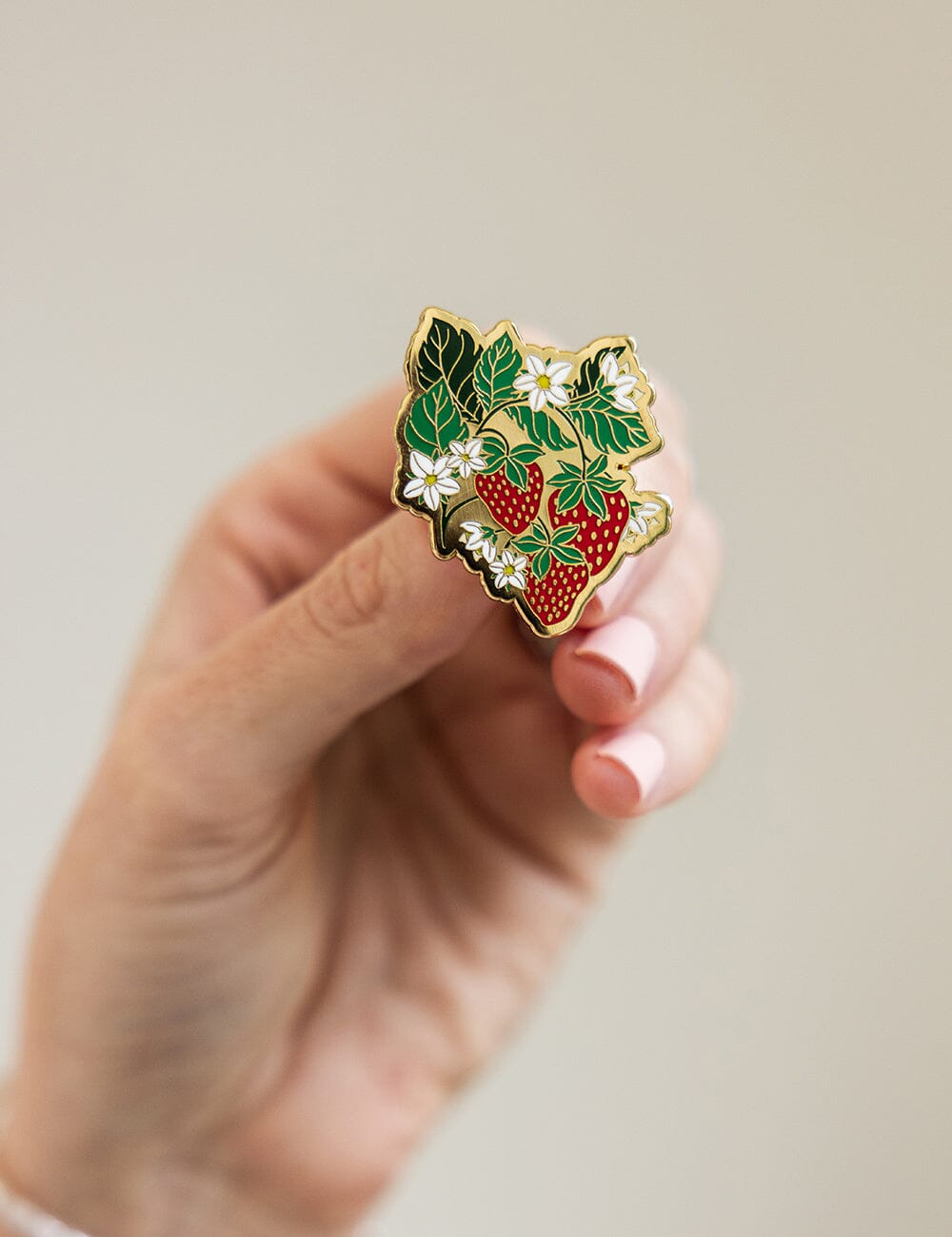 Strawberries Enamel Pin