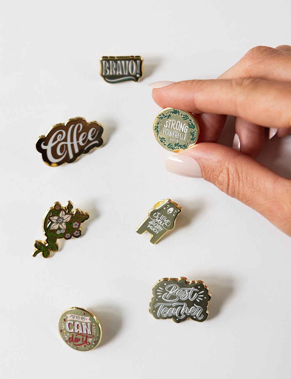 Strong and Powerful Woman Enamel Pin