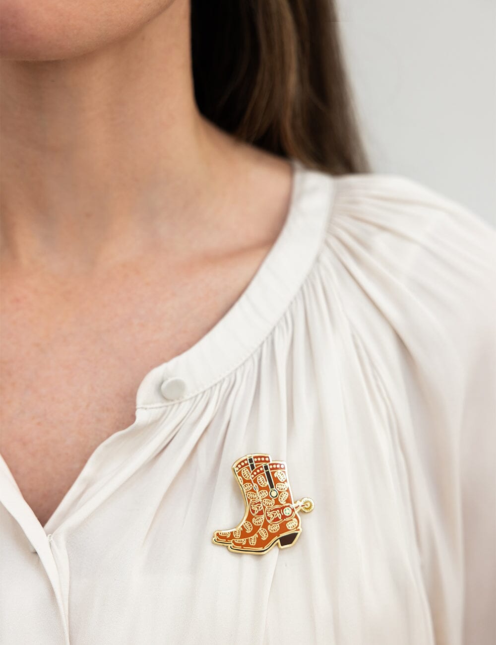 Cowgirl Boots Enamel Pin