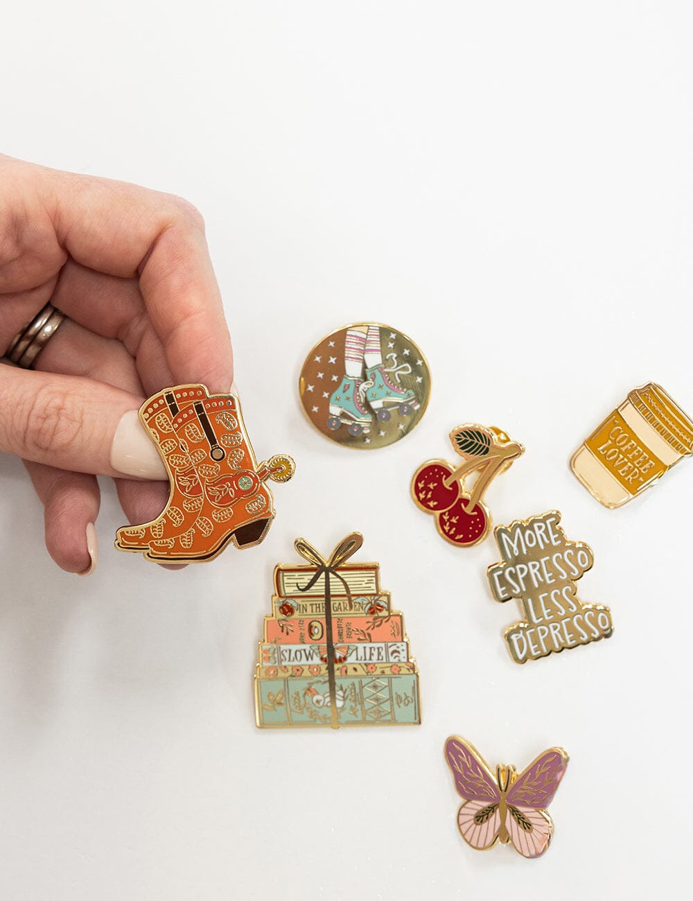 Cowgirl Boots Enamel Pin