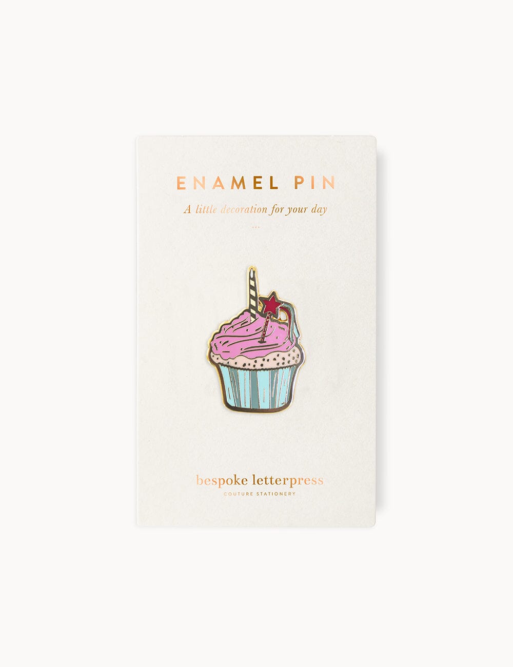 Cupcake Enamel Pin enamel pin Bespoke Letterpress 