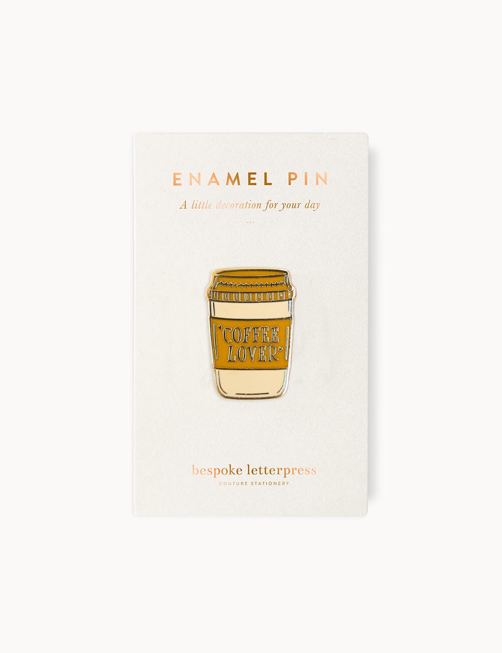 Coffee Cup Enamel Pin enamel pin Bespoke Letterpress 