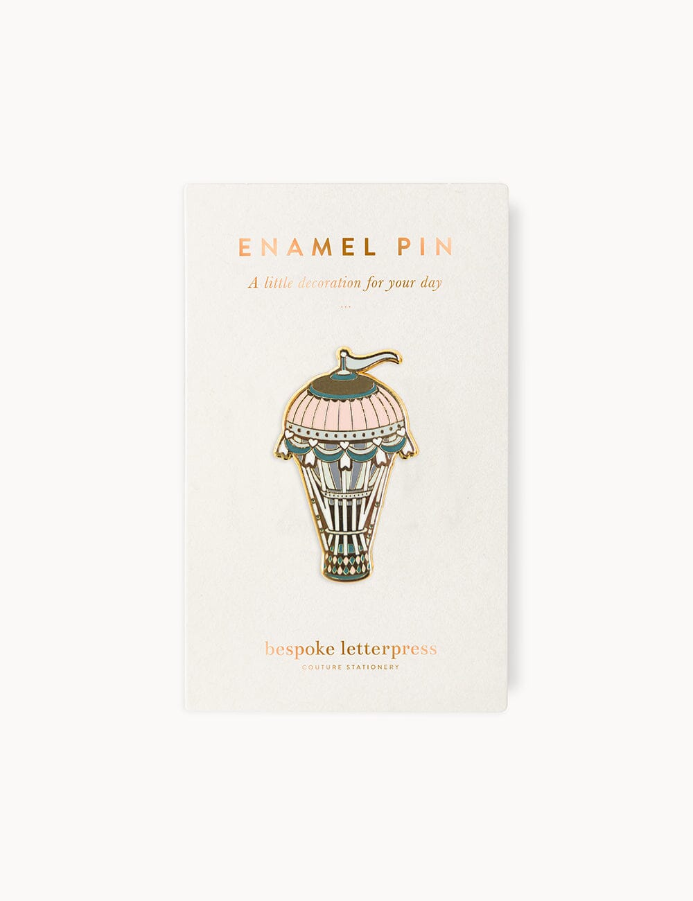 Hot Air Balloon Enamel Pin enamel pin Bespoke Letterpress 